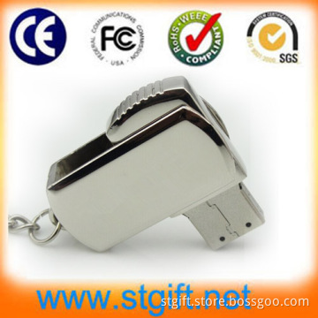 Free Sample Anniversary Gift New Product Metal Swiwel USB Stick (N-005)